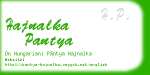 hajnalka pantya business card