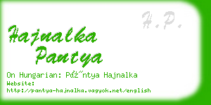 hajnalka pantya business card